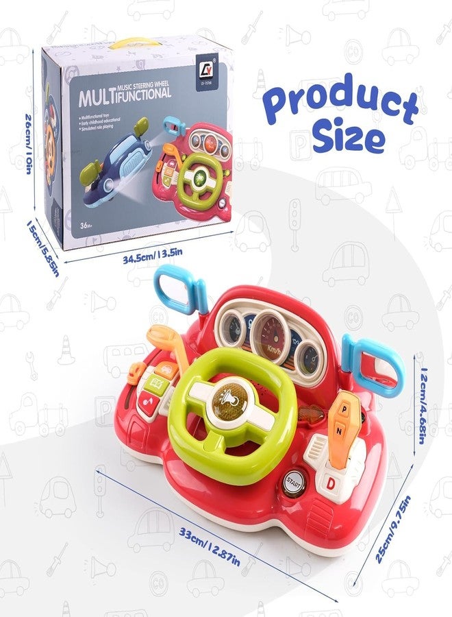 Jet Roy Educational Steering Wheel Toy for Boy Girl Multifunctional Interactive Driving Plaything with Music - Image 2